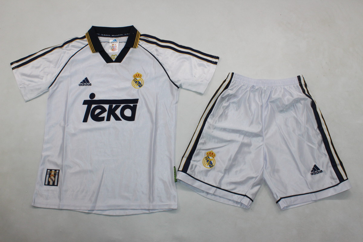 Kids-Real Madrid 98/00 Home Soccer Jersey
